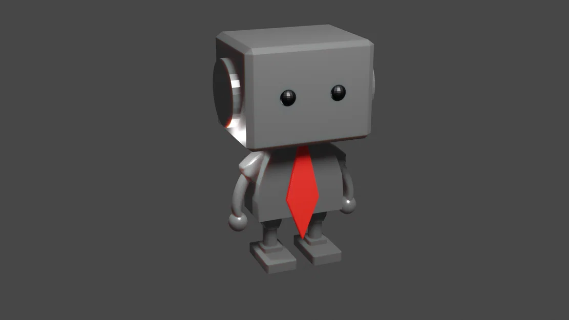 Mô hình Robot with a Tie - Chú robot nhỏ xinh cho bàn làm việc - Image 1