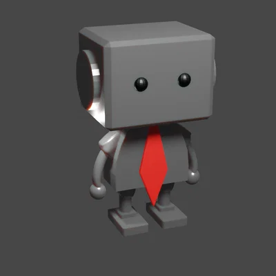 Mô hình Robot with a Tie - Chú robot nhỏ xinh cho bàn làm việc