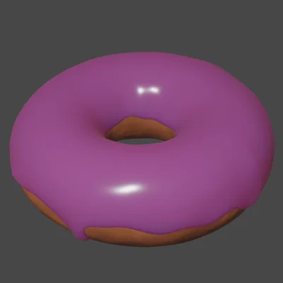 Mô hình bánh Donut 3D dễ thương - Phụ kiện trang trí độc đáo