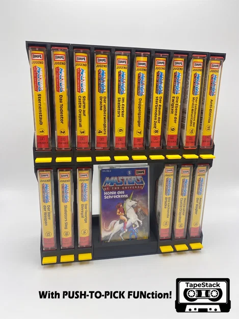 TapeStack DISPLAY STAND - Kệ trưng bày băng cassette với cơ chế PUSH-TO-PICK - Image 2
