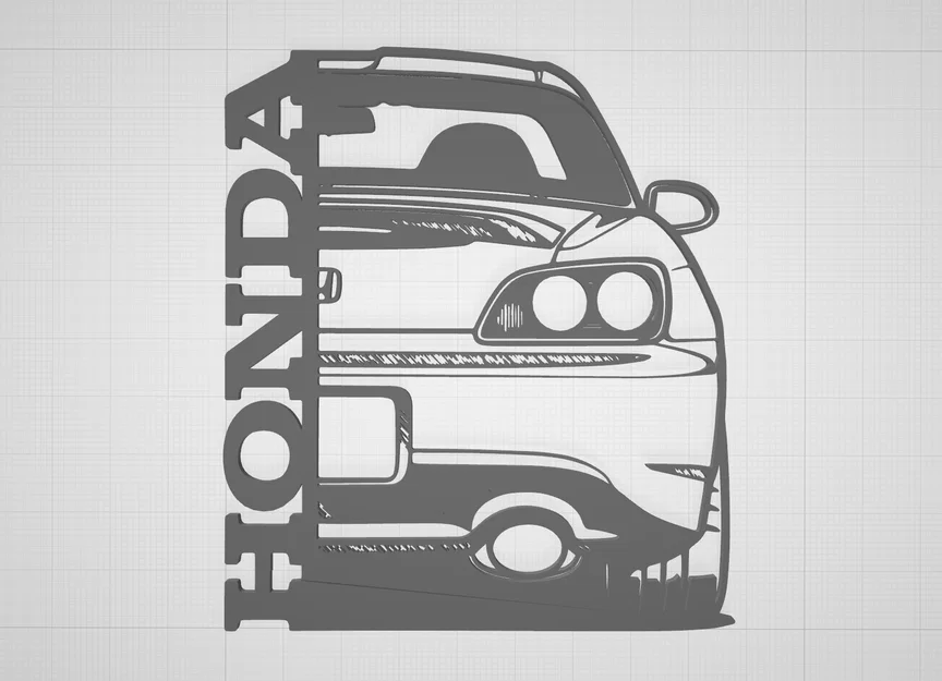 Mô hình trang trí treo tường Honda S2000 cho người đam mê xe - Image 1