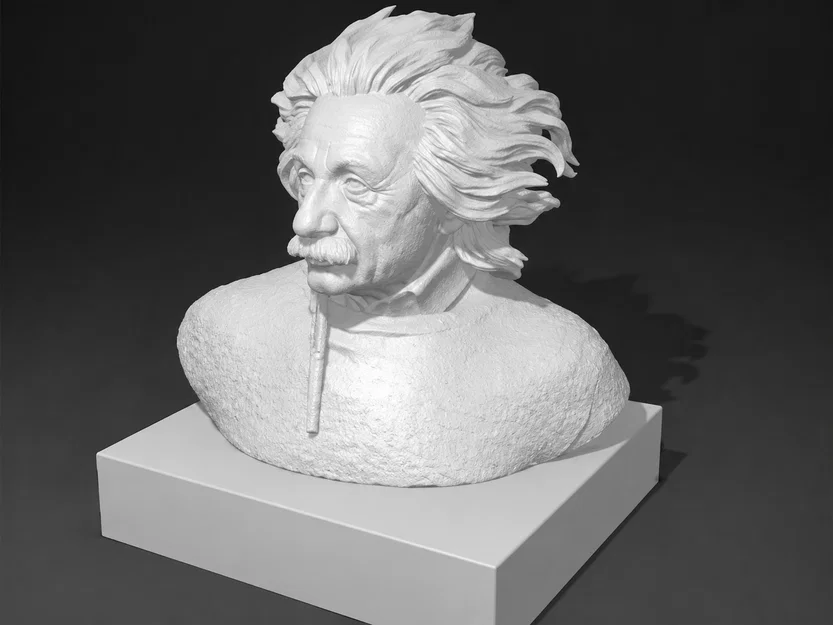 Mô hình tượng bán thân Albert Einstein để bàn in 3D tinh xảo - Image 1