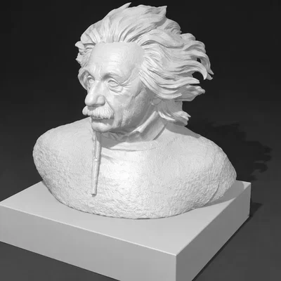 Mô hình tượng bán thân Albert Einstein để bàn in 3D tinh xảo