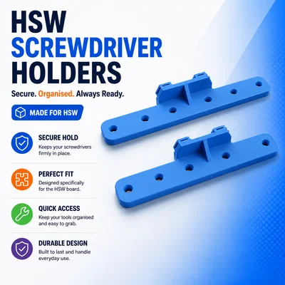 Giá treo tua vít (HSW screwdriver holders) gọn gàng cho bàn làm việc