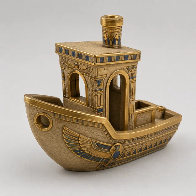 Mô hình thuyền Ägyptischer Benchy phong cách Ai Cập cổ đại độc đáo - Image 1