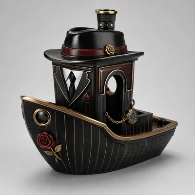 Mô hình 3D Benchy phong cách Gangster lịch lãm - File STL chất lượng