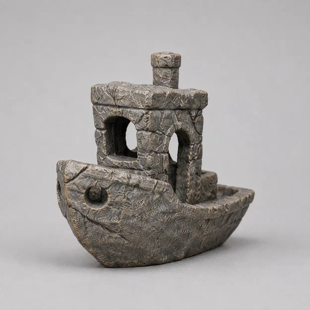 Mô hình thuyền Benchy phong cách đá cổ điển (Steinlook) cho máy in 3D - Image 1