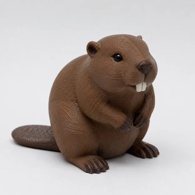 Mô hình chú hải ly (Beaver) in 3D trang trí siêu dễ thương - Image 1