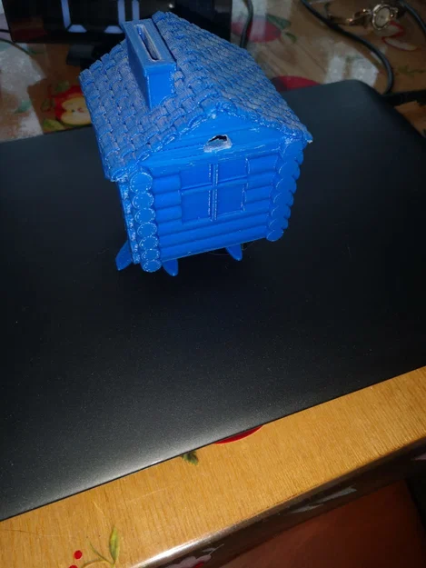 Mô hình ống heo tiết kiệm hình ngôi nhà gỗ (Piggy bank - wood house) - Image 1