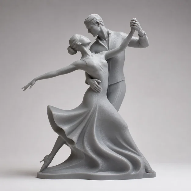 Mô hình 3D cặp đôi khiêu vũ trang trí sang trọng (Dancing Couple) - Image 1