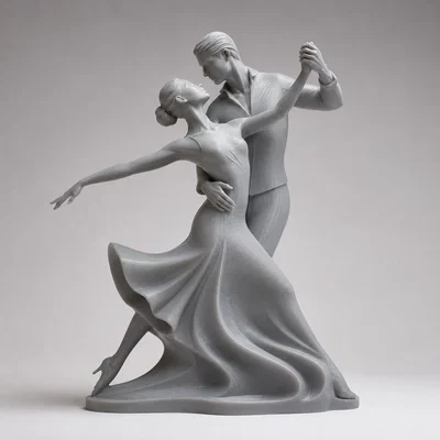 Mô hình 3D cặp đôi khiêu vũ trang trí sang trọng (Dancing Couple)
