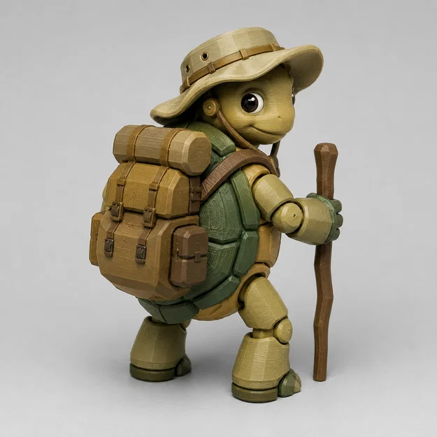 Mô hình 3D Adventure Turtle: Chú rùa thám hiểm cực đáng yêu - Image 1