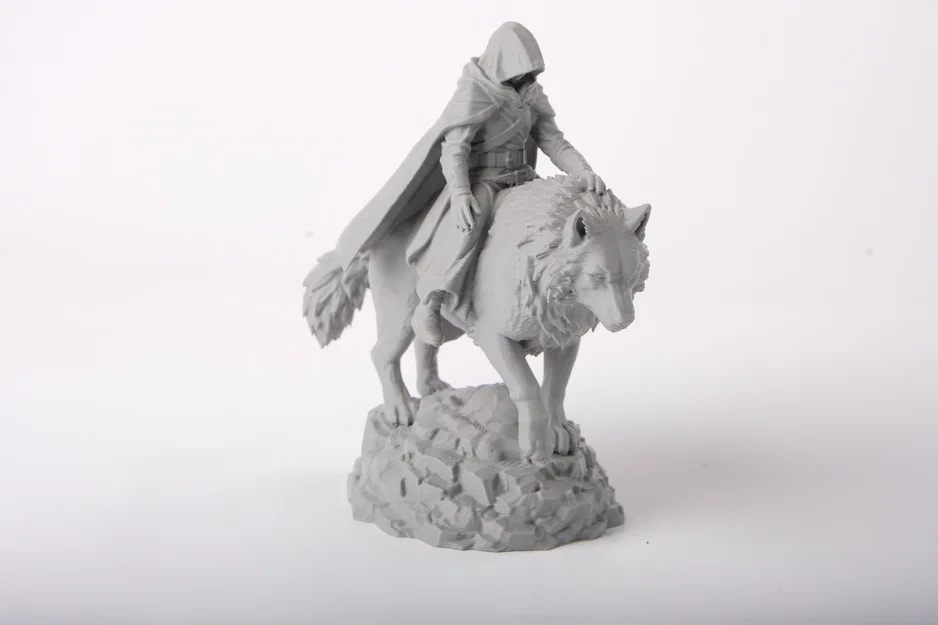 Tượng Điêu Khắc Chiến Binh Cưỡi Sói (Wolf Rider Guardian) - Image 2