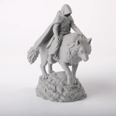 Tượng Điêu Khắc Chiến Binh Cưỡi Sói (Wolf Rider Guardian)