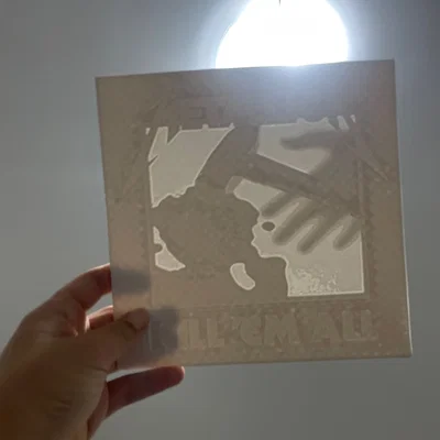 Tranh Lithophane in 3D bìa album Metallica Kill 'Em All độc đáo