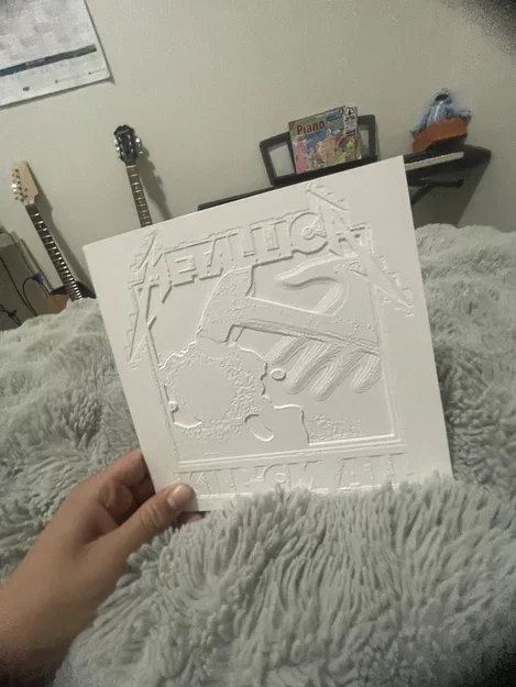 Tranh Lithophane in 3D bìa album Metallica Kill 'Em All độc đáo - Image 2