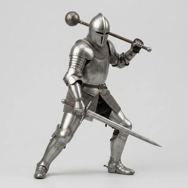 Mô hình 3D Hiệp sĩ Trung cổ (Knight in Battle) cực kỳ ấn tượng - Image 1