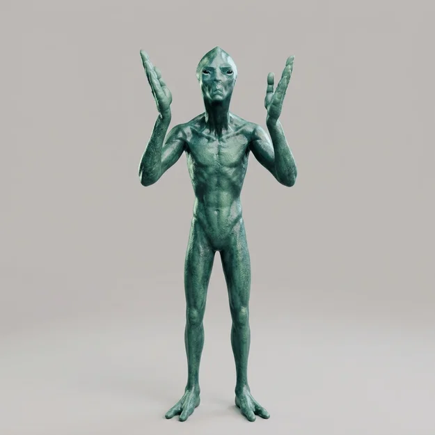 Mô hình 3D người ngoài hành tinh Umrien Philosopher - Sci Fi Art - Image 1