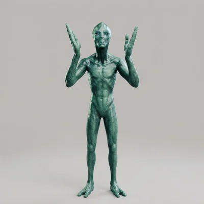 Mô hình 3D người ngoài hành tinh Umrien Philosopher - Sci Fi Art