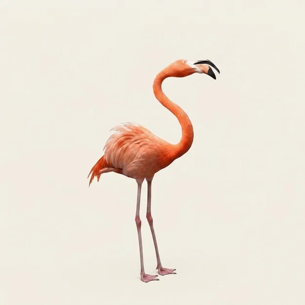 Mô hình in 3D chim hồng hạc Mỹ (American Flamingo) trang trí tinh tế - Image 1