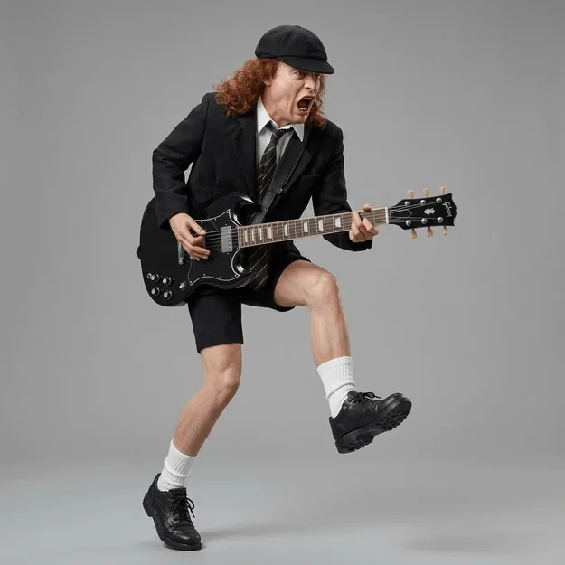 Mô hình 3D Angus Young AC/DC cực chất cho fan Rock - Image 1
