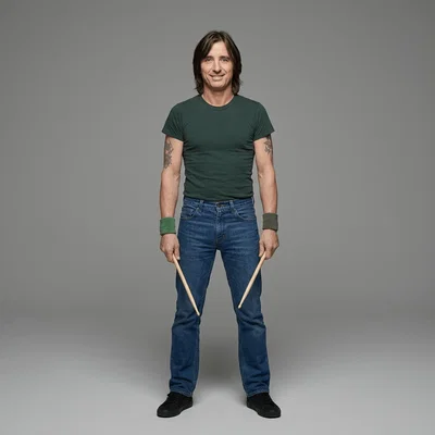 Mô hình 3D Phil Rudd (AC/DC) - Tượng tay trống huyền thoại cực chất