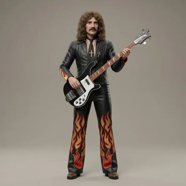 Mô hình 3D Terence Geezer Butler - Black Sabbath ấn tượng - Image 1