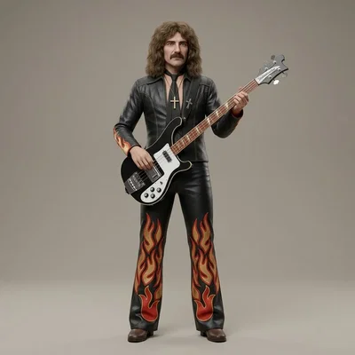 Mô hình 3D Terence Geezer Butler - Black Sabbath ấn tượng