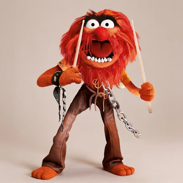 Mô hình 3D nhân vật Animal (The Muppet Show) siêu chất - Image 1