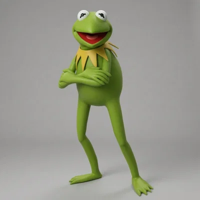 Mô hình 3D ếch Kermit The Muppet Show (1976-1981) ấn tượng