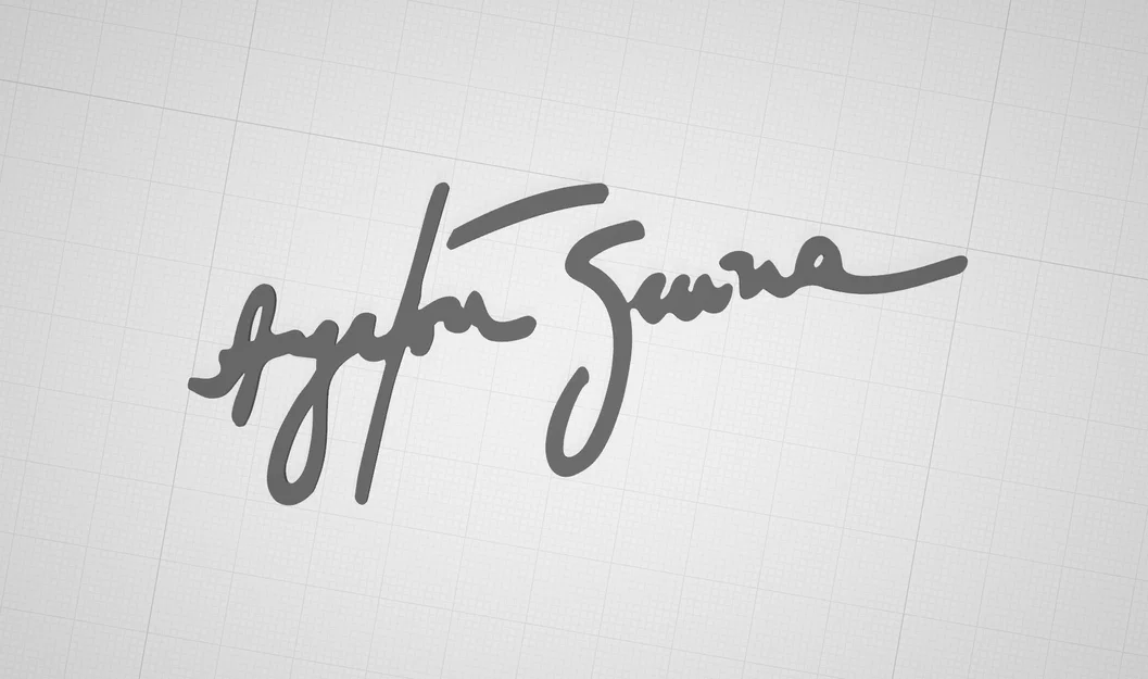 Mô hình 3D chữ ký huyền thoại Ayrton Senna để bàn trang trí - Image 1