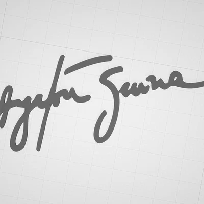 Mô hình 3D chữ ký huyền thoại Ayrton Senna để bàn trang trí