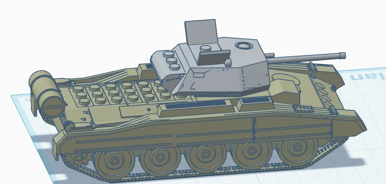 Mô hình xe tăng Crusader Mk III tương thích LEGO in 3D - Image 1