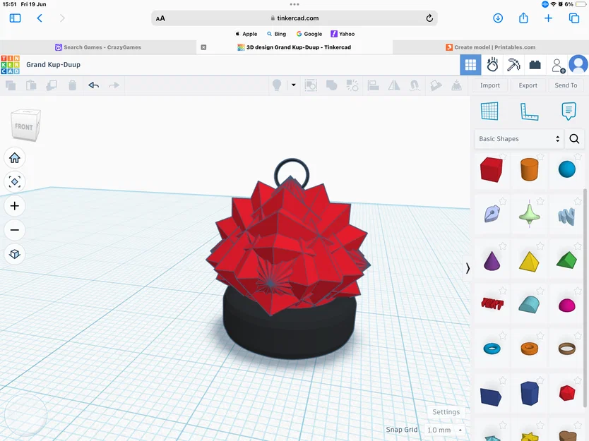 Móc khóa hình bông hoa độc đáo - Mẫu thiết kế phụ kiện 3D siêu đẹp - Image 1