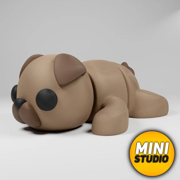 Mô hình Chó Pug khớp nối linh hoạt (Articulated Flexi Pug) - Image 1