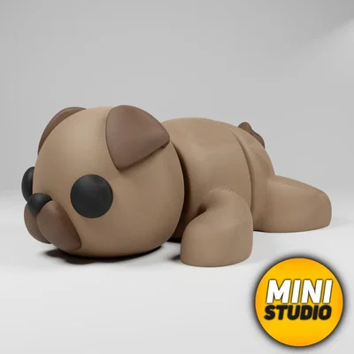 Mô hình Chó Pug khớp nối linh hoạt (Articulated Flexi Pug)