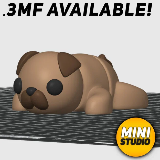 Mô hình Chó Pug khớp nối linh hoạt (Articulated Flexi Pug) - Image 4