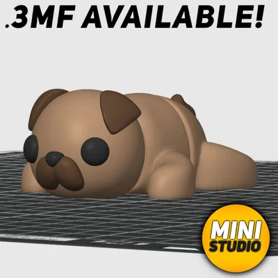 Mô hình Chó Pug khớp nối linh hoạt (Articulated Flexi Pug)