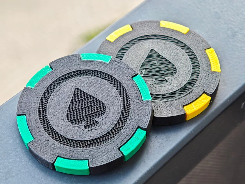 Tự in Chip Poker 2 màu không cần máy đa màu, không dùng keo dán - Image 1