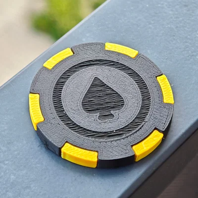 Tự in Chip Poker 2 màu không cần máy đa màu, không dùng keo dán