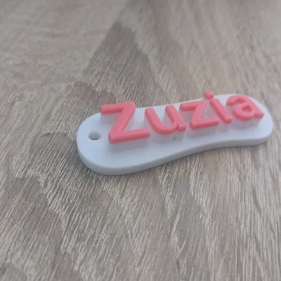 Mẫu móc khóa tên Zuzia in 3D đẹp mắt - Hướng dẫn tự in tại nhà