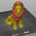 Mô hình Sư tử Low Poly 3 màu độc đáo cho máy in 3D - Thumbnail 2