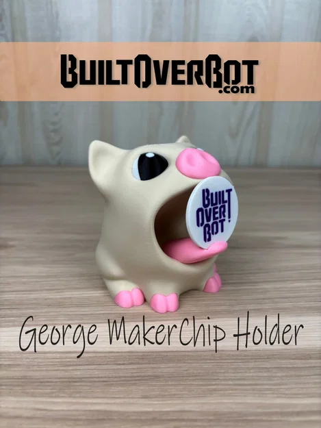 George The Pig MakerChip Holder - Giá đỡ MakerChip hình chú heo - Image 1