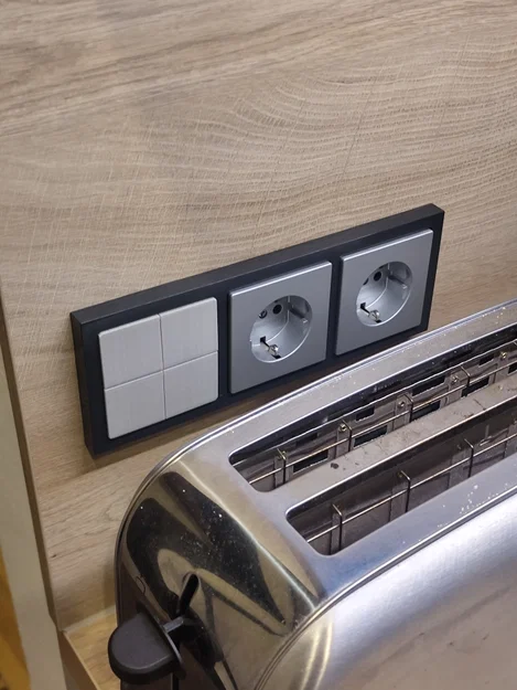 Bộ chuyển đổi Shelly Blu Wall Switch 4 cho mặt viền Busch-Jaeger Serie 63 - Image 3
