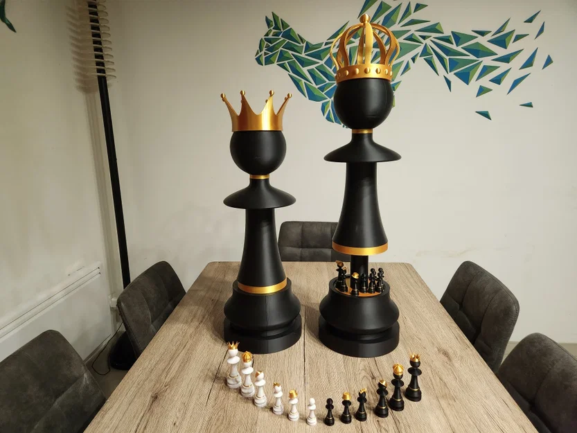 Quân cờ tốt (Pawn) cỡ lớn kèm phụ kiện thời trang (nhiều mảnh lắp ghép) - Image 1
