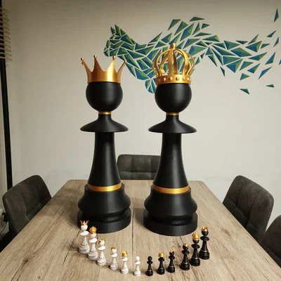Quân cờ tốt (Pawn) cỡ lớn kèm phụ kiện thời trang (nhiều mảnh lắp ghép)