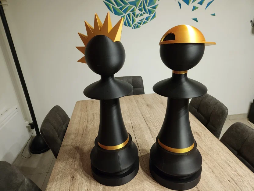 Quân cờ tốt (Pawn) cỡ lớn kèm phụ kiện thời trang (nhiều mảnh lắp ghép) - Image 6