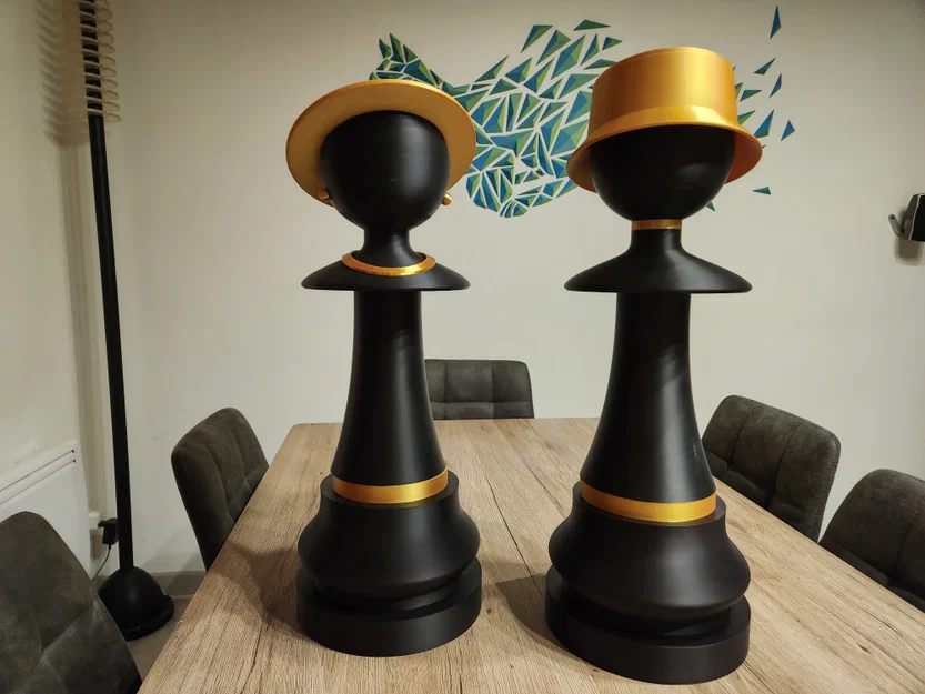 Quân cờ tốt (Pawn) cỡ lớn kèm phụ kiện thời trang (nhiều mảnh lắp ghép) - Image 8