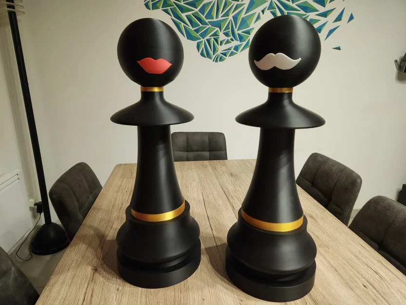 Quân cờ tốt (Pawn) cỡ lớn kèm phụ kiện thời trang (nhiều mảnh lắp ghép) - Image 9