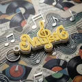 Móc khóa âm nhạc thiết kế độc đáo (Music Keychain 3D model) - Thumbnail 1